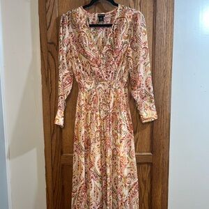 Kate and Lily Floral Print Long Sleeve Dress